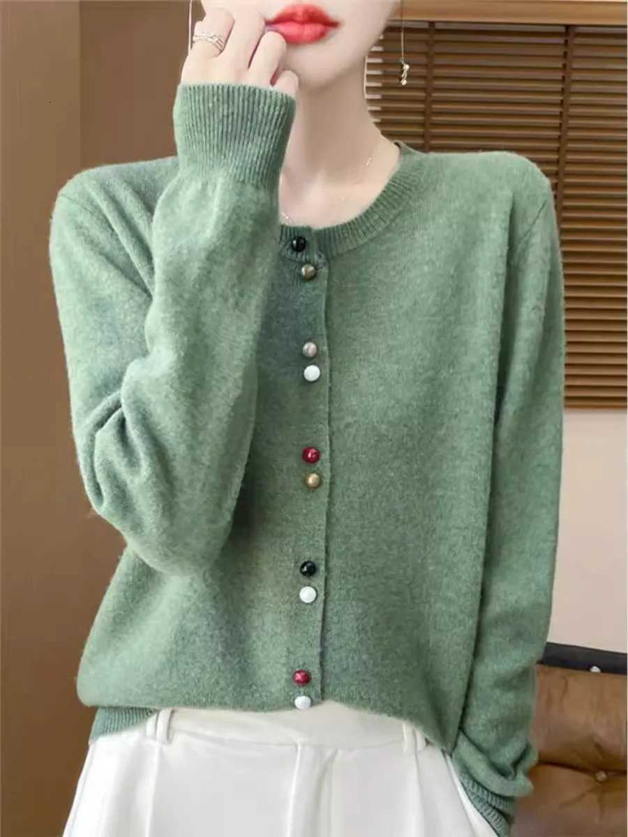 Women Cardigans Autumn Winter Oneck soft Solid Sweater Long Sleeve Single Breasted Knit Cardigan Spring Fashion Korean JumperT251101