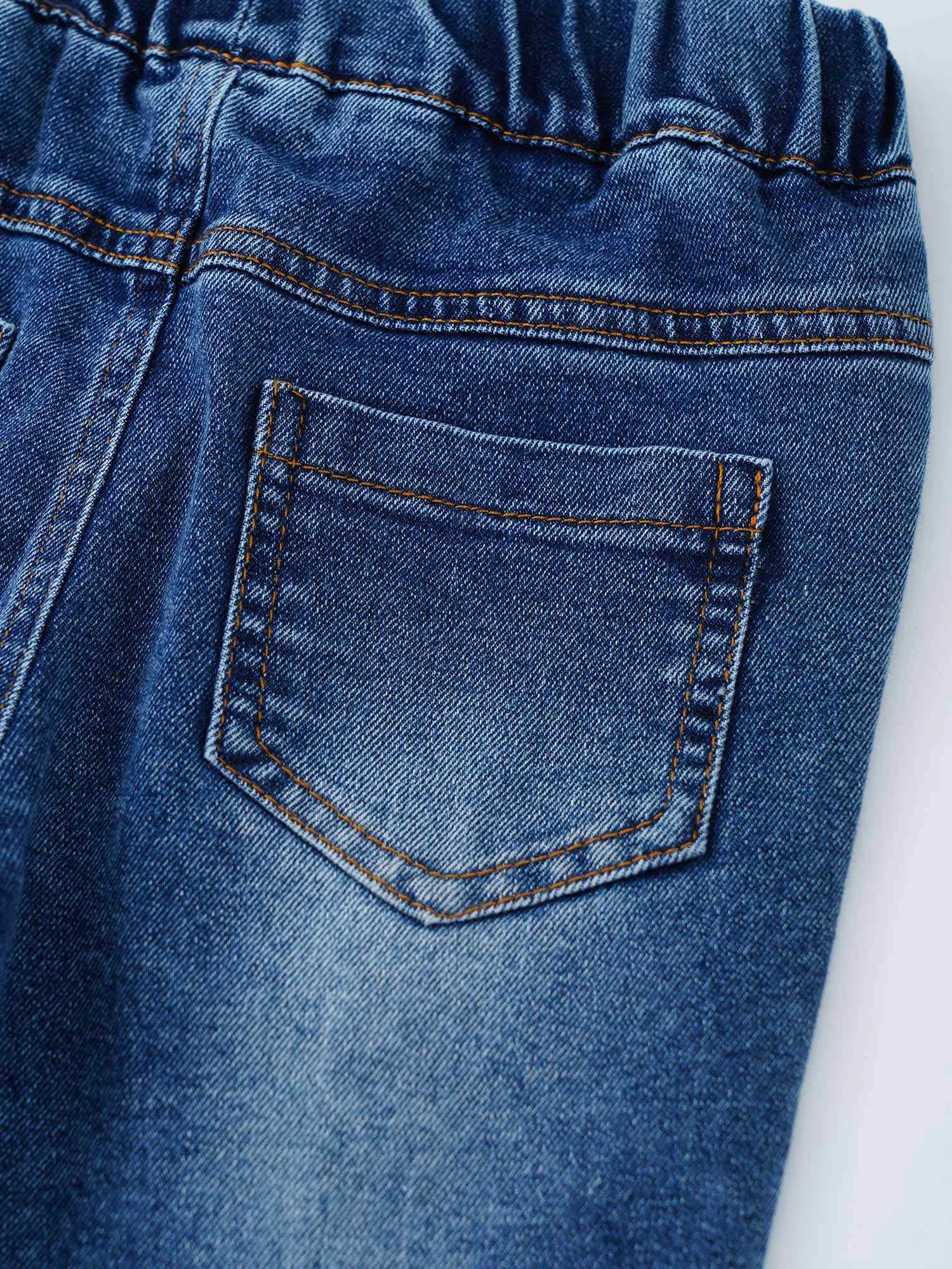 Kids Cowgirl Cute Flare Bootcut Jeans Bell Bottoms Slim Fit Jeans for Girls Casual Denim Long Pants Trousers Streetwear Pants J251031