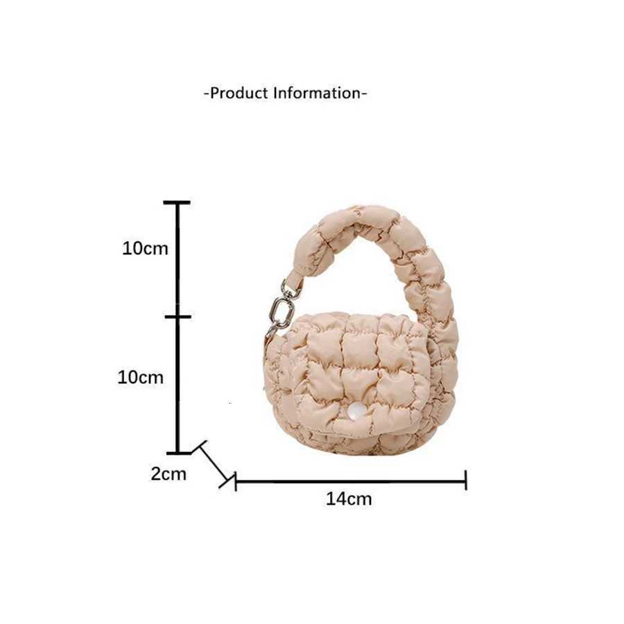 Mini Bag Black Mini Cloud Waist Pack Lightweight Solid Secure Button Closure with Decorative Coin Purse and Headphone BagW251101