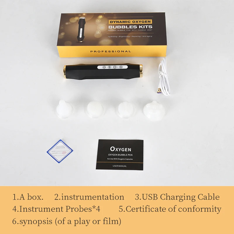 Facial CO2 oxygen bubble machine can be matched with Glam Revive Hydrate Detox Illuminate Kit Pods for facial SPA serum use 250327