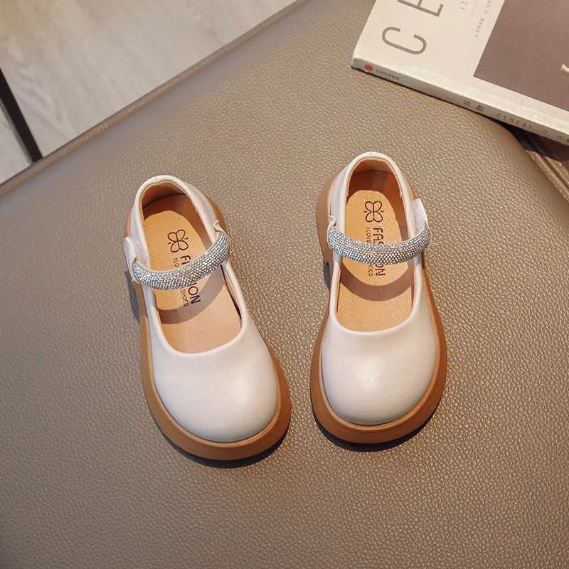 Girls Princess Shoes Autumn New Childrens Soft Sole Fashion Rhinestone Leather Shoes School Party Wedding Kids Shoes J122T251101