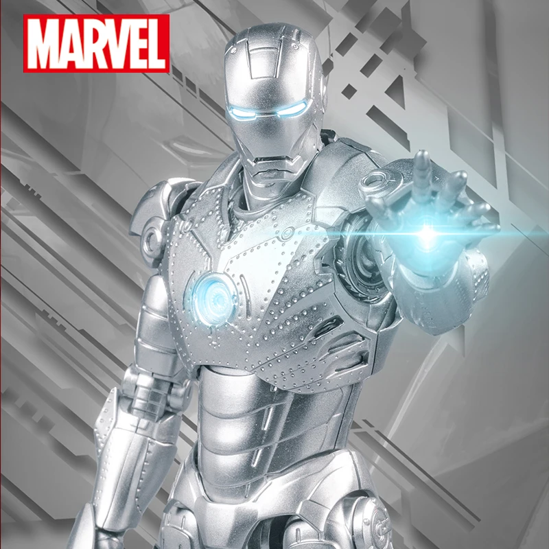 Action Figures Toy Fondjoy The Avengers Marvel Iron Man MK2 Authentic Assemble Toy Iron Man Model 15cm ABS Material 1/12 Scale Action Figures Toy Boy 