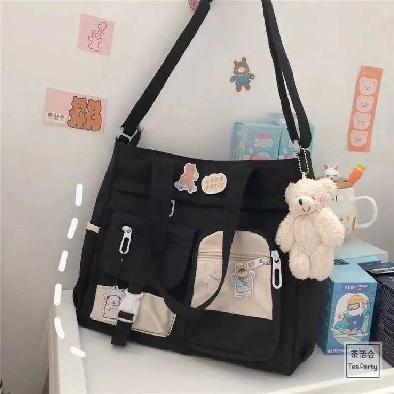 Nylon Waterproof Canvas Women Handbags Shoulder Bag Japanese Ladies Messenger Bag Student School Crossbody Bags for Girl SatchelW251101