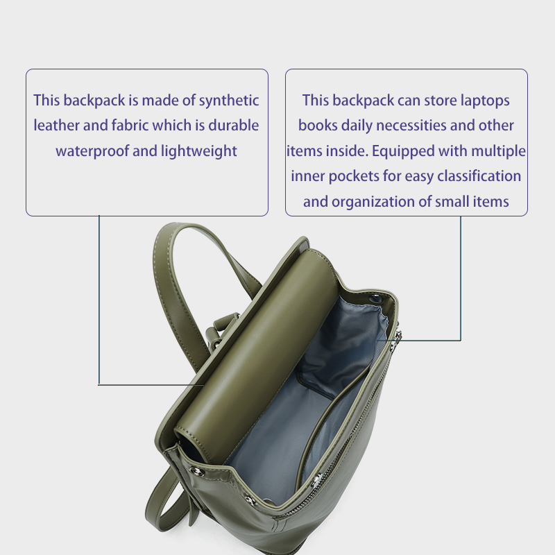 Sewafox Fashion Women's Backpack Lightweight Student Backpack Waterproof Laptop Bag Can Hold 13 Inch Birch Tea Grey Black and White Mousse