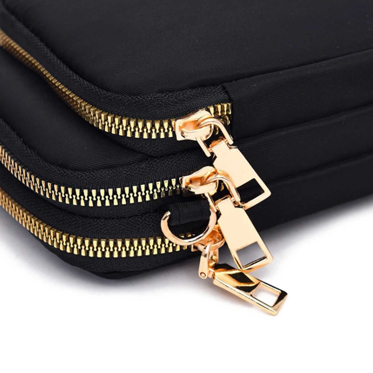 Light luxury mobile phone bag vertical wallet lightweight large capacity 3layer storage crossbody singleshoulder bagW251101