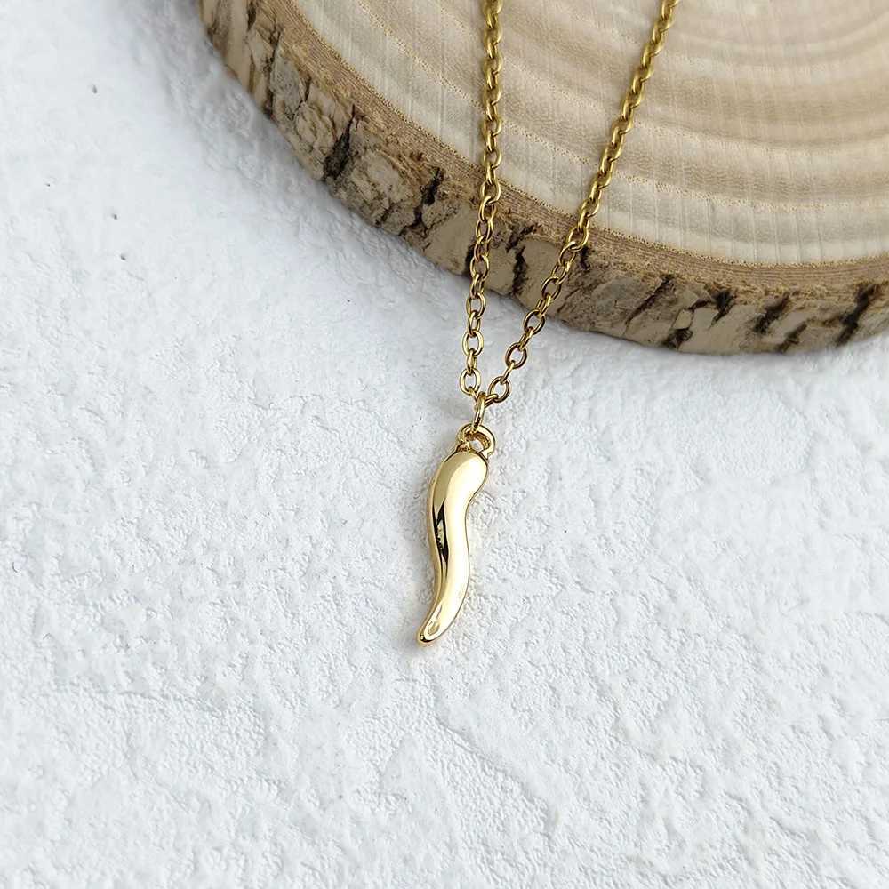 Small pepper drop stainless steel gold plated necklace for women silver box chain necklace black jewelryC250407