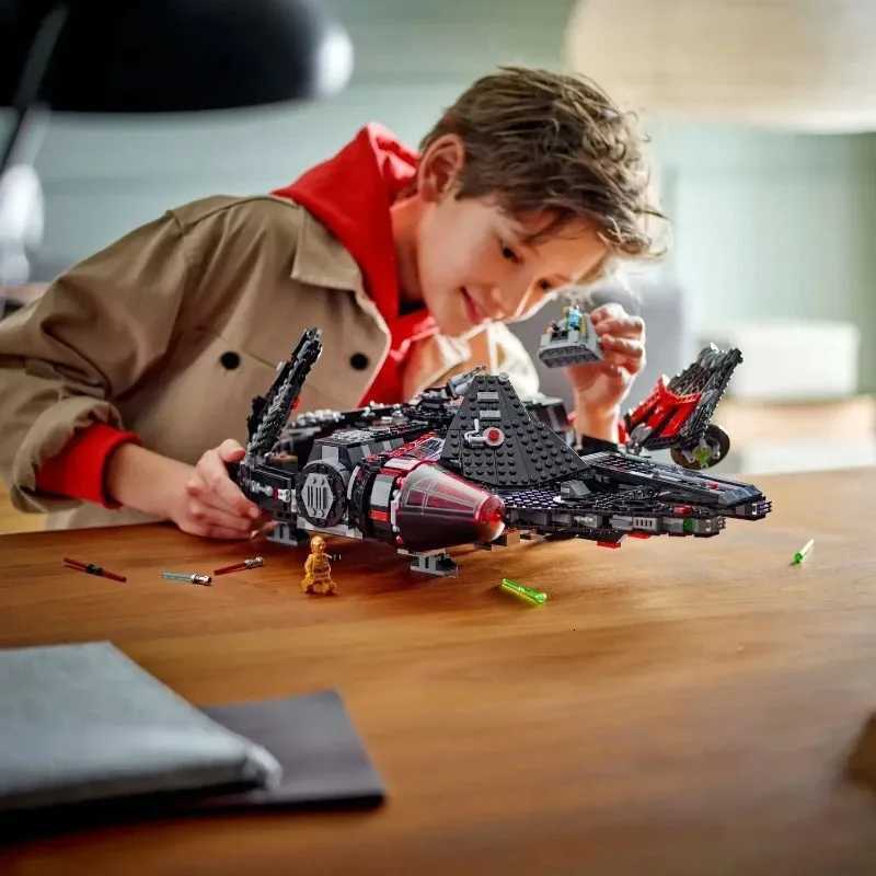 FIT 75389 Dark Galaxy Spaceship Building Blocks 1579Pcs DIY Star Battle Model Kit for Adults Kids Christmas Gift M251101