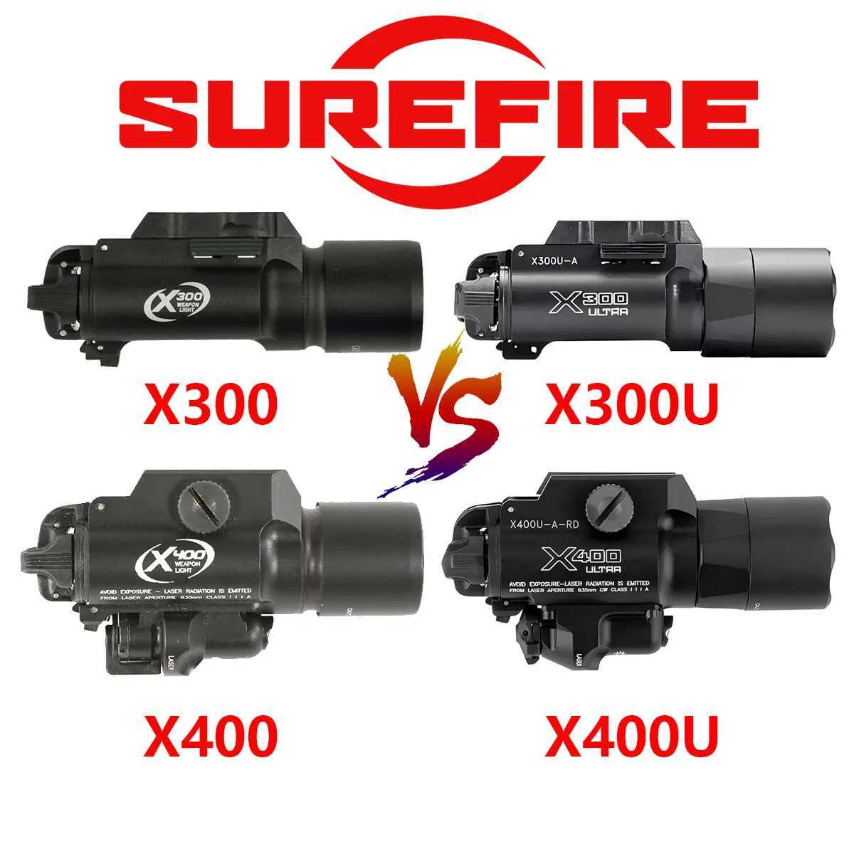 SureFire X300 Ultra X400 Ultra Tactical Flashlight Airsoft Weapons Scout Light Pistol Hunting Gun Flashlight Dual Remote Switch Z251031