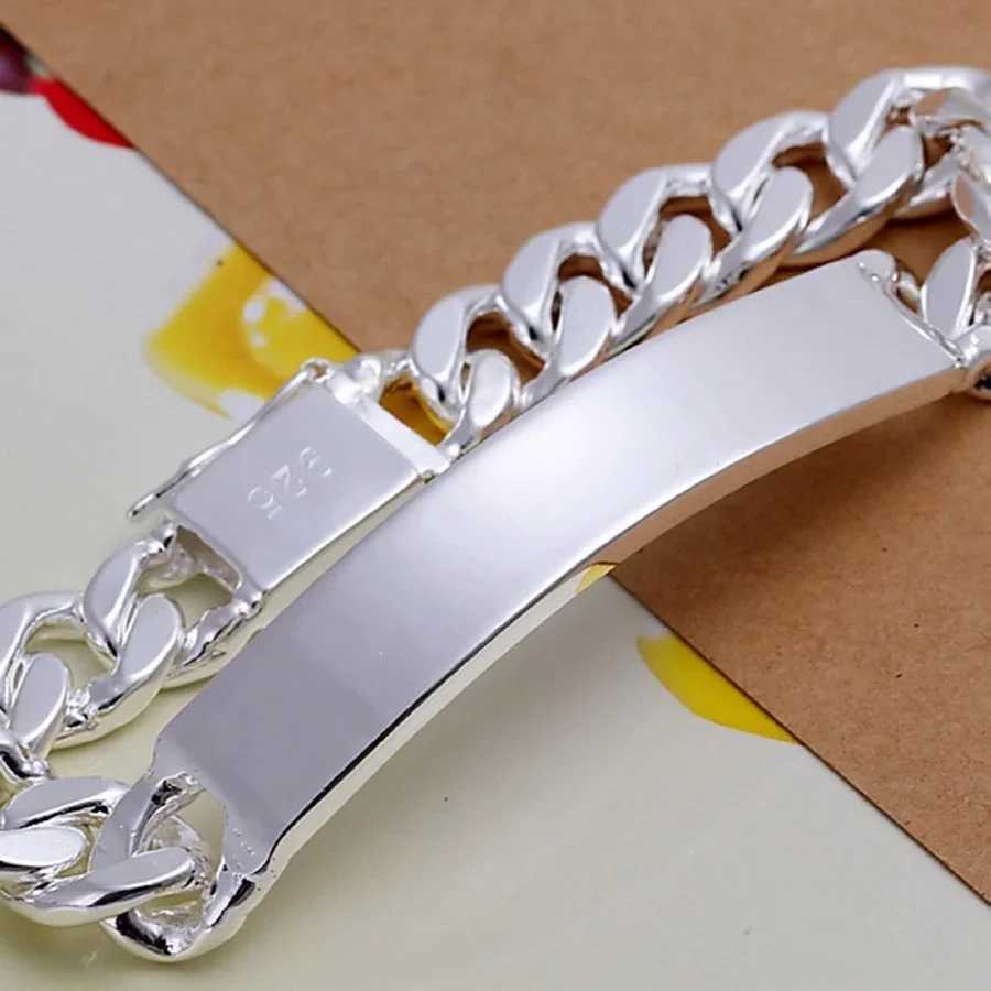 Charm 925 sterling silver bracelet design noble and beautiful solid 10MM mens and womens chain jewelry fashion geometry Y250329