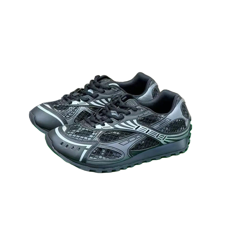 Casual shoes sliver sneakers mens womens trainers leather mesh trainers Grey green black red 1202