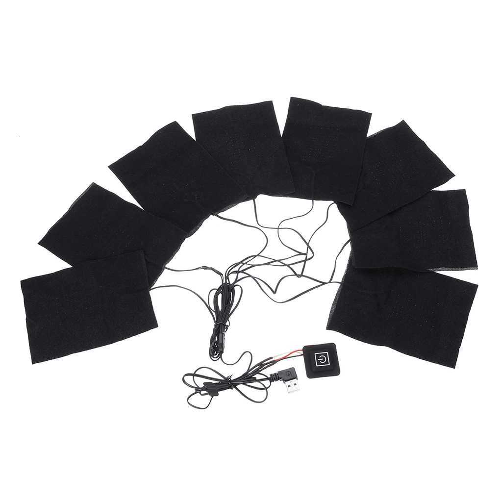 8 in 1 USB Clothes Heater Pad With 3 Gear Adjustable Temperature Electric Heating Sheet Heating Warmer Pad For Vest et X251101