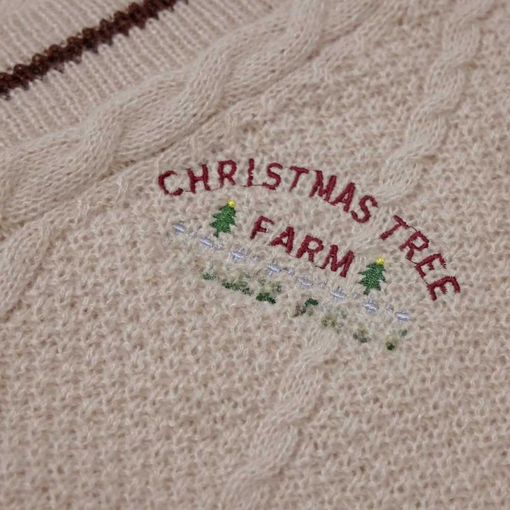 Fansmade Beige White Christmas Farm Cardigan Taylors Version Valentine GiftT251101