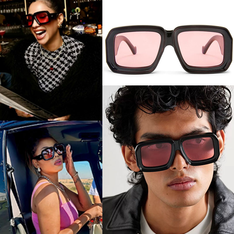 Acetate mask sunglasses Paula Ibiza Designer Ladies Men Square sunglasses Fashionable trendy outdoor glasses 40064 40064