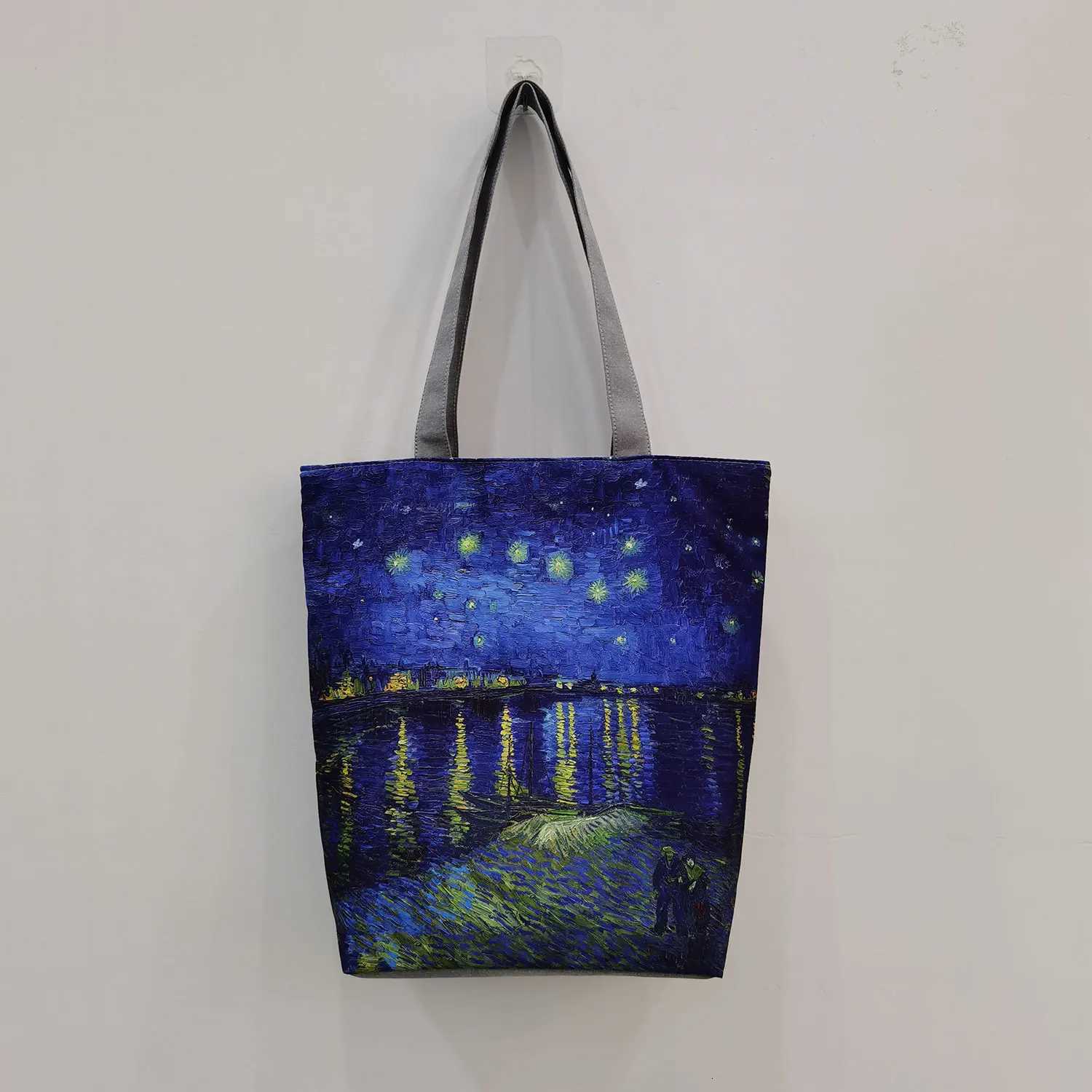 New Van Gogh Oil Painti Tote Bag Retro Art Fashion Travel Bag Women Leisure Eco Shopping High Quality Foldable Handbags PortableW251101