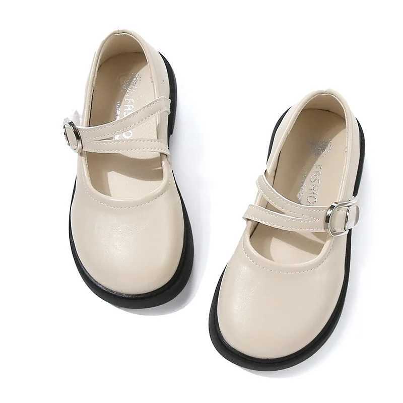 Fashion Girls Shoes British Style Kids Leather Shoe Soft Soled Child Casual Shoes Anti Slip Girl Princess Shoe Simple Kids ShoesT251101