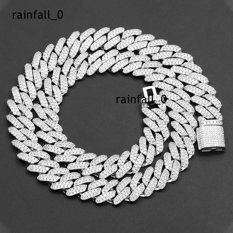 Bargain Sale 10mm Cuban Link Chain Button Design Moissanite Cuban Bracelet Necklace Custom Hip Hop Diamond Cuban Links