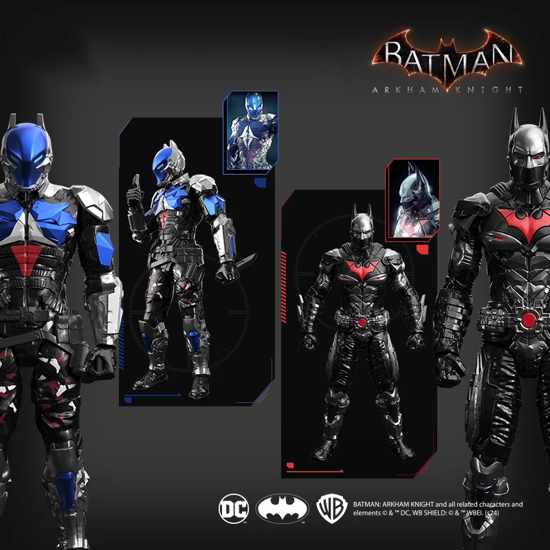 6pcs Blind Box F5 Batman Arkham Knight Assembled Model Blind Box 10cm Game Action Figures Collection Hobby Model Ornaments Boys Toys Gifts