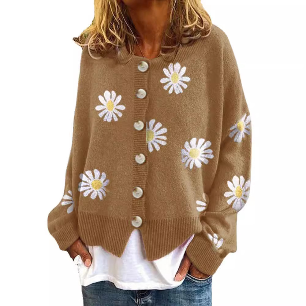 Jastie Cashmere Bandana Motif Fringed Cardigan Women V-Neck Tie Waist Long Sleeve Winter Sweater Knitwear Warm Thick Overcoat 201223