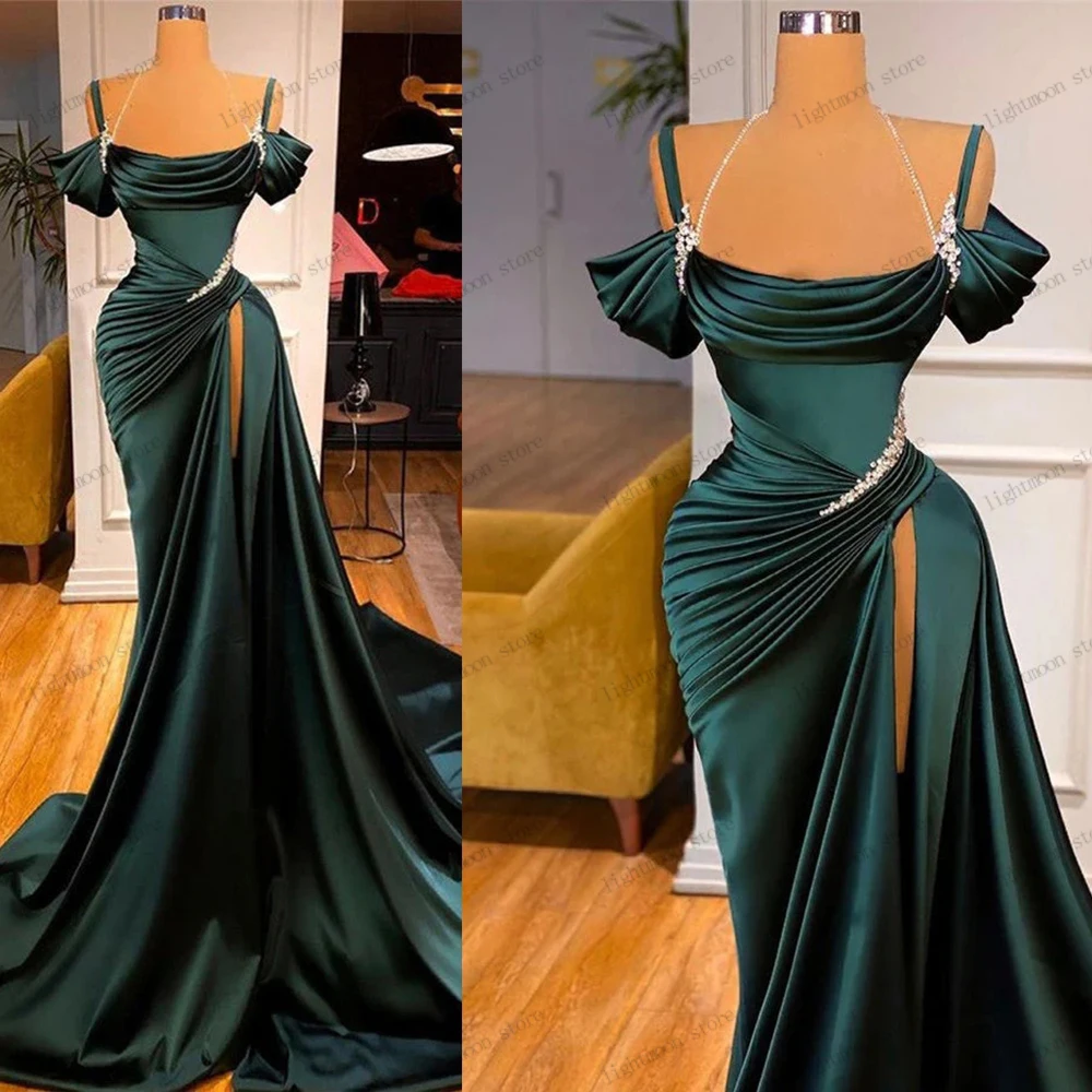 Classic Evening Dress Elegant Prom Dress Boat Neck Ball Gowns Off The Shoulder Sexy Robes Glamorous Vestidos De Customized