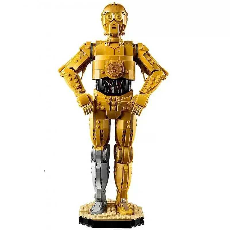 1140pcs MOC 75398 Space Wars C3PO Droid Figure Action Model Building Blocks Home Decor Assembly Educational Toys Gift for Kids M251101