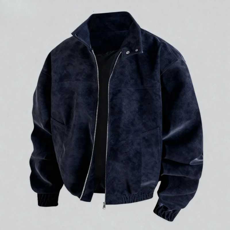 2025 Autumn and Winter New Jacket Mens Stand Up Collar Jacket Loose Comfortable Versatile Handsome Highquality Jacket Men D251101