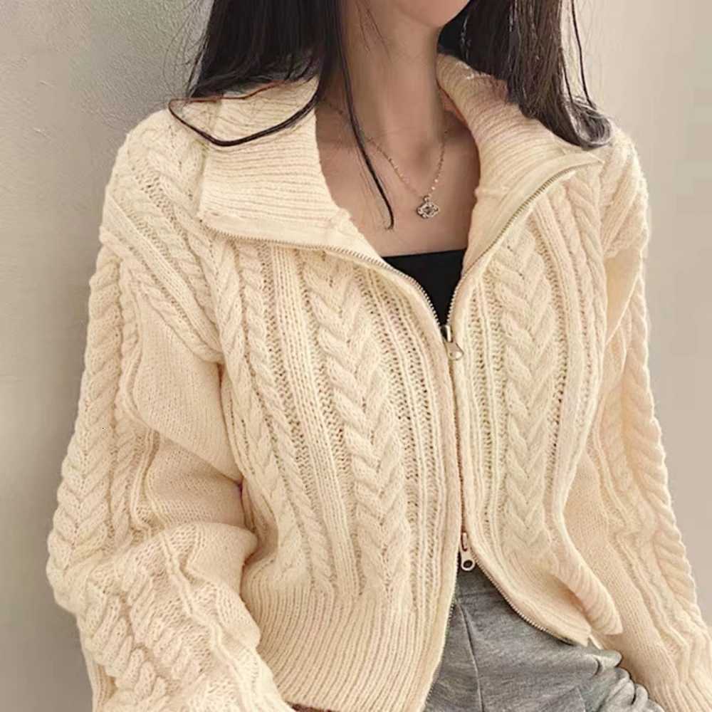 Spring Vintage Korean Knitwear Short Coat Long Sleeve Top New In Womens Sweater Basic AllMatch Casual Solid Cardigan For WomenT251101