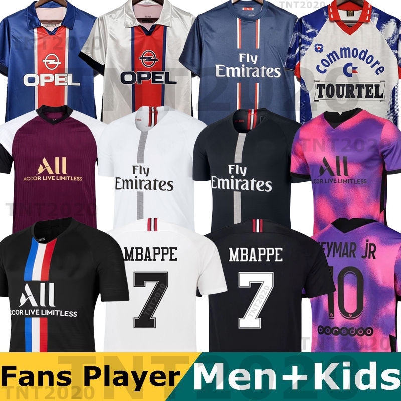 Retro classic 12 13 14 17 18 19 20 21 22 23 IBRAHIMOVIC NEYMAR JR soccer jerseys VERRATTI DI MARIA LAVEZZI CAVANI KIMPEMBE MBAPPE T.SILVA MATUIDI LUCAS football shirt