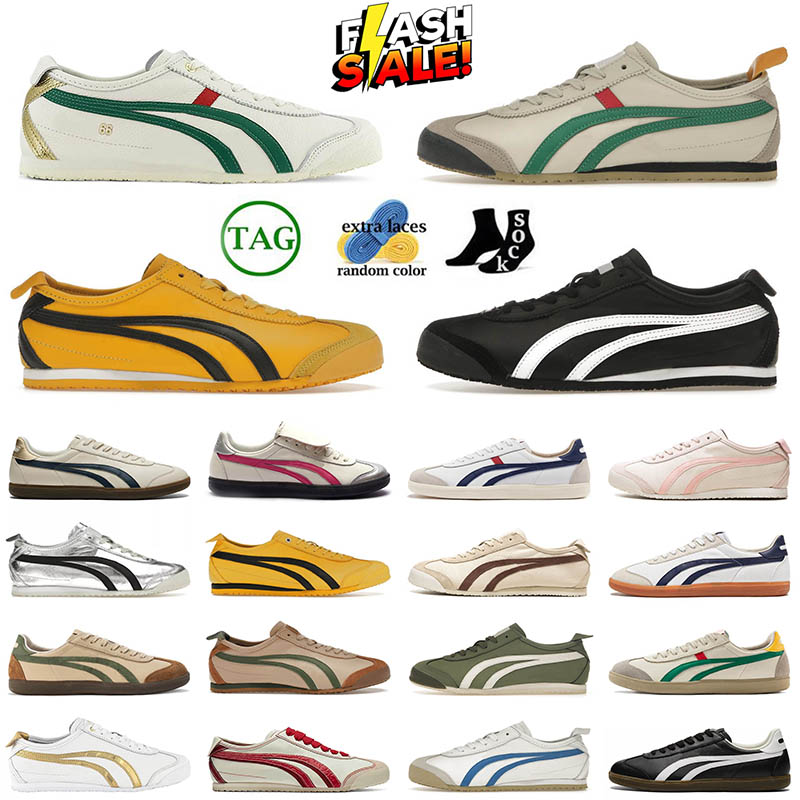2025 Designer Onitsukas Tiger Sneakers Mens Women Running Shoes Mexico 66 Kill Bill Silver Pink Birch Tokuten Vintage Leather Low Tops Rubber Trainers Loafers
