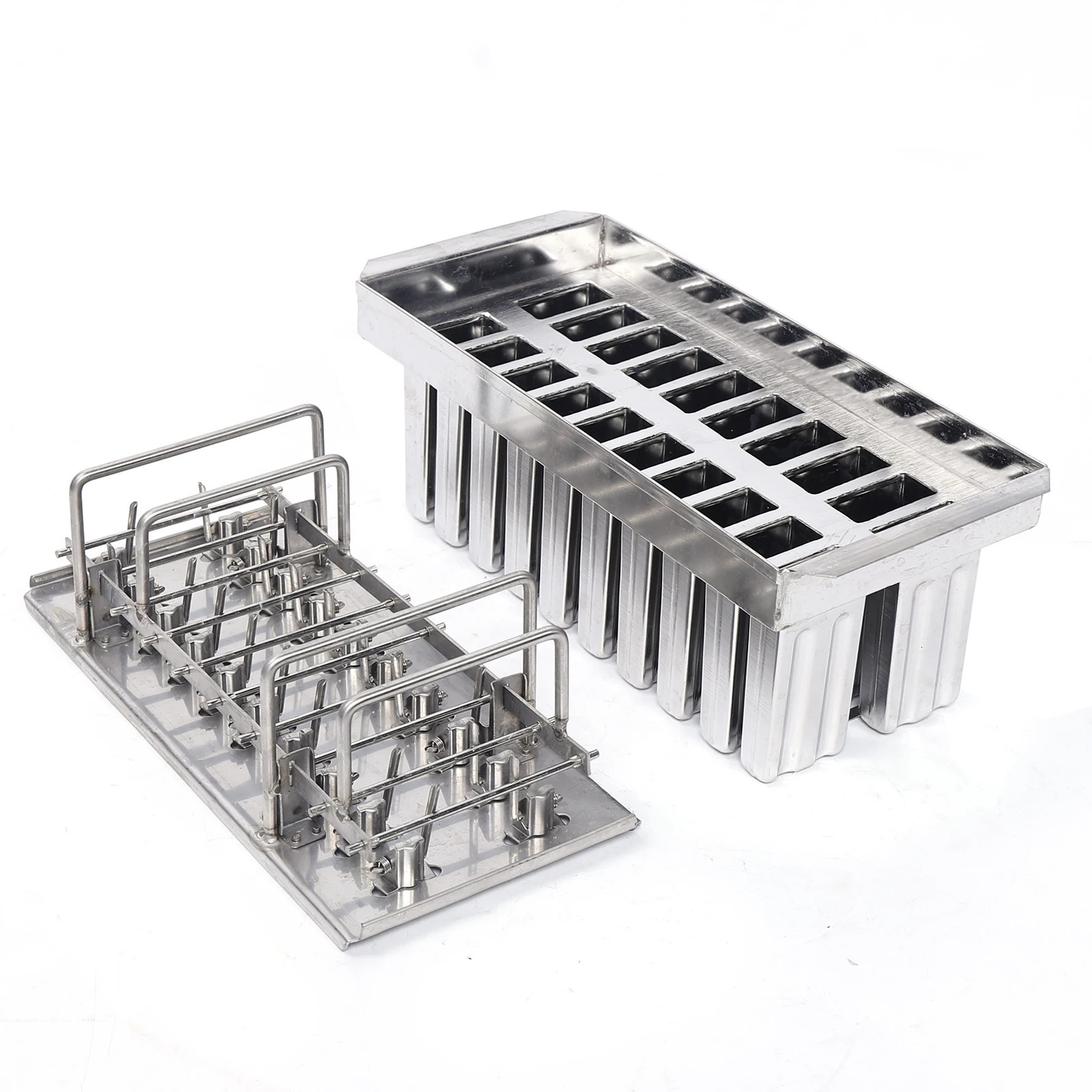 20Pcs Stainless Steel Ice Lolly Popsicle Molds Kit Pop Cream Stick Holder Fast Freeze Mold Easy to Use 250322