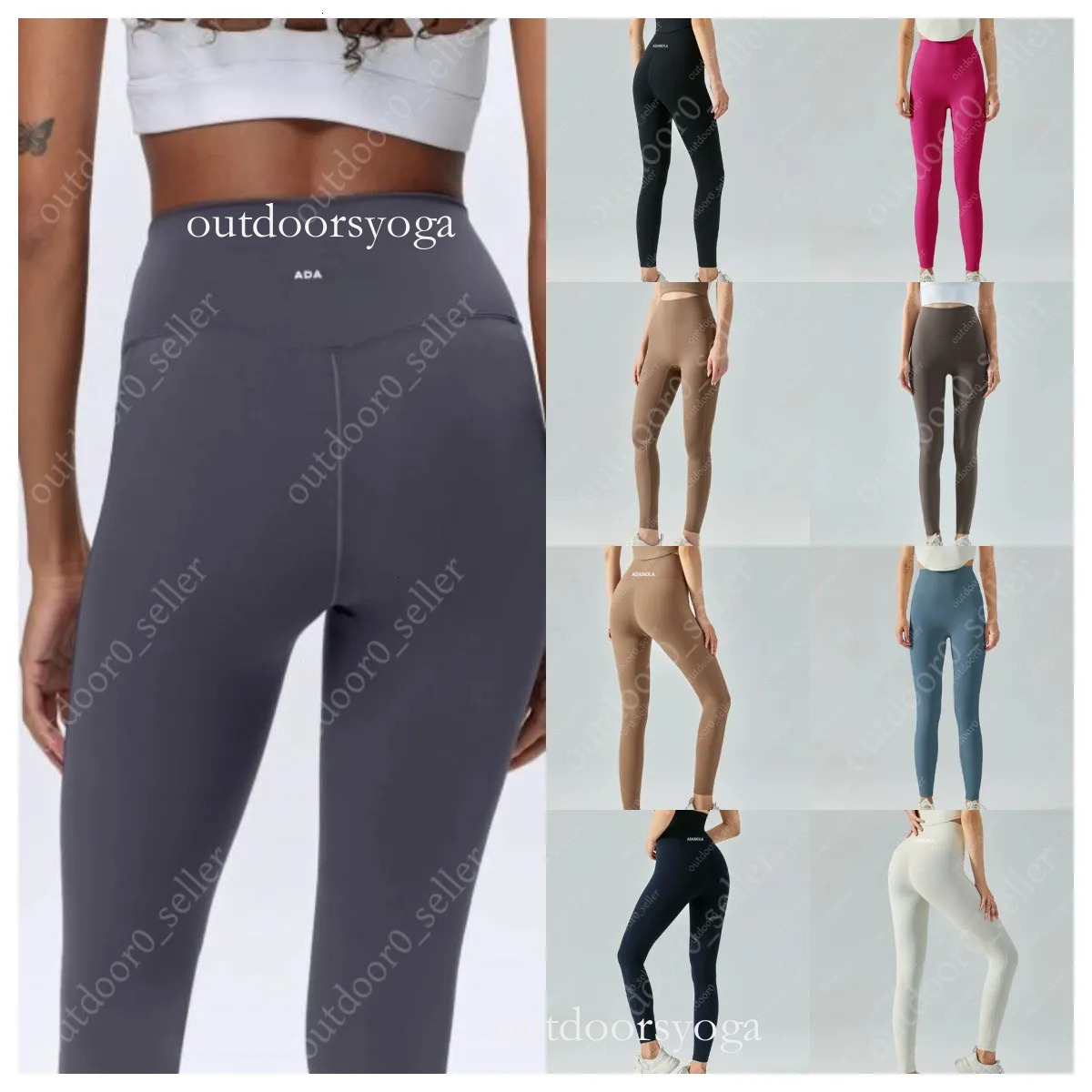 2025 10A Yoga Adanola Leggings Women Pants Outfits Lady Sports Adanola Ly Hoodie Yoga Fashion Ladies Exercise Fitness Wear Girls Running Ninth Pants Ada Leggings 617