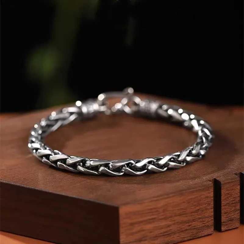 Classic Fashion Dragon Bone Bracelet Fish Hook Classic Mens High Quality Silver Plated Bracelet Maletrend Party Jewelry Y250329