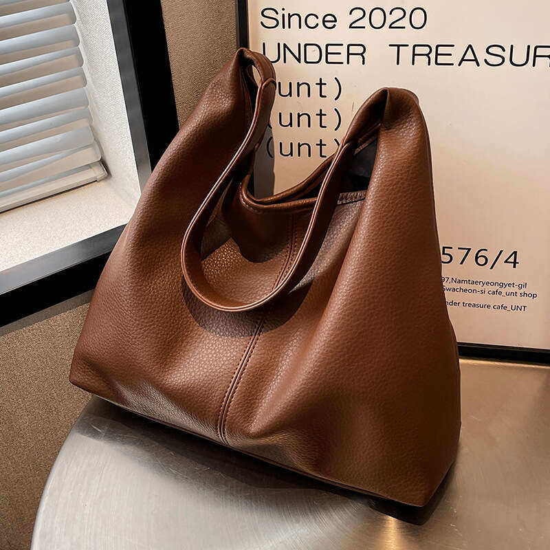Spring/Summer New Fashionable PU Single Shoulder Underarm Large Capacity Women's Crossbody High Texture Commuter Tote Bag