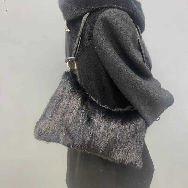 Real Mink Fur Bag Shoulder Bag Luxury Women Purses and Handbags High Quality Fur Crossbody Bags For Women HandbagW251101