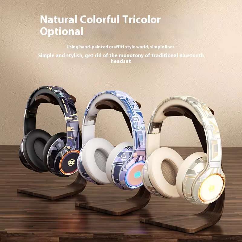 New Private Model Headset High-Looking Colorful Lights Long Battery Life Low Bass Gaming On-Ear Over-Ear Headphones