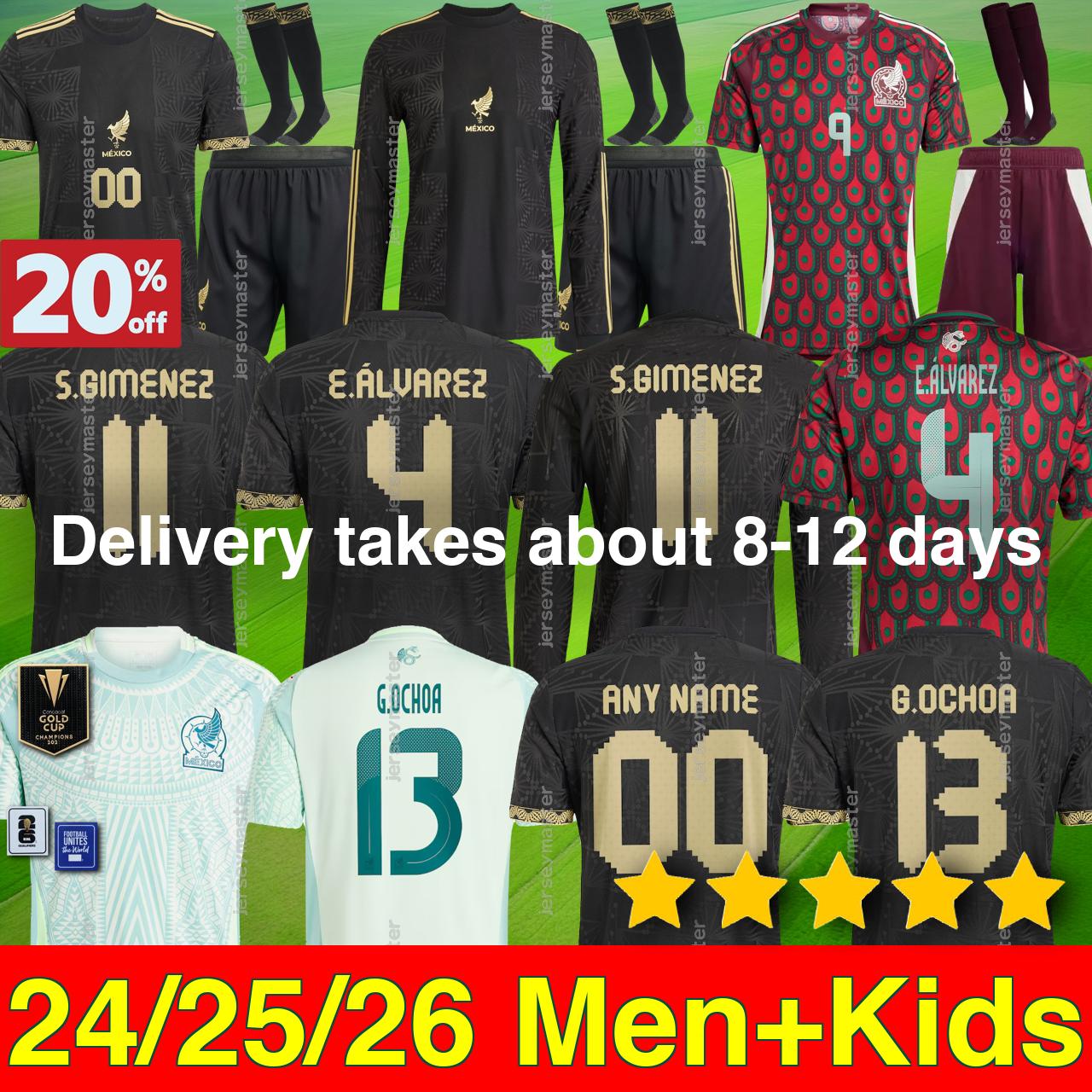 4XL Mexico jersey 2025 Gold Cup 2026 QUALIFIERS RAUL CHICHARITO Mexico Soccer Jerseys Mexico LOZANO DOS SANTOS Men Kids Football Shirts Uniforms football kits Fans