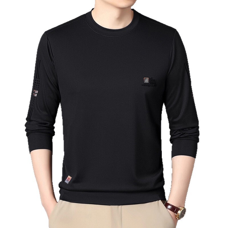 Live Hot-selling Long-sleeve Crew Neck Designer T-shirt Sweatshirt High-end Feel Men's Autumn New Korean Style Trendy Versatile Base Shirt T-shir