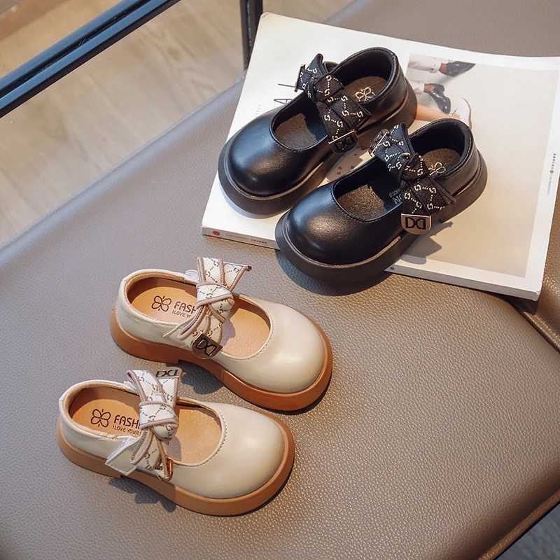 Girl Princess Small Shoes Spring and Autumn Fashion New Dance Shoes Big Girl Child Bow Solid Color Single ShoesT251101