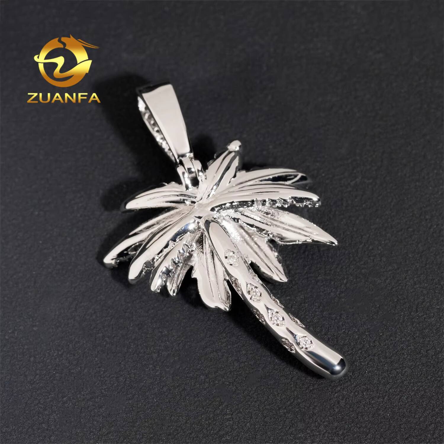 Tiny Coconut Tree Pendant Moissanite Pendants Iced Out Jewelry Custom Cross Pendant