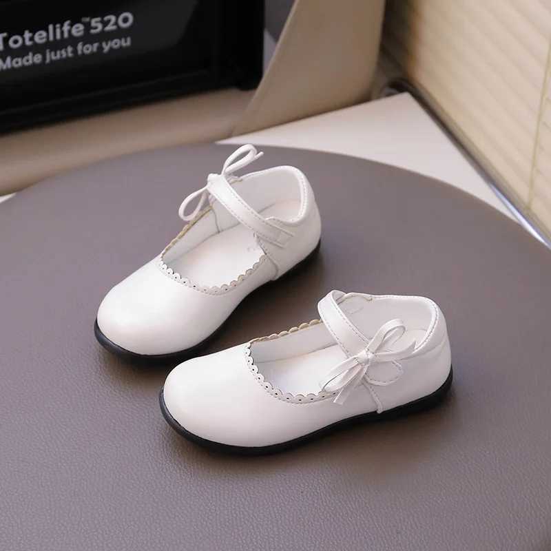 Fashion Girls Leather Shoe2025autumn New Style Westernstyle Child Flat Shoe Retro Girl School Performance Girls Versatile ShoesT251101