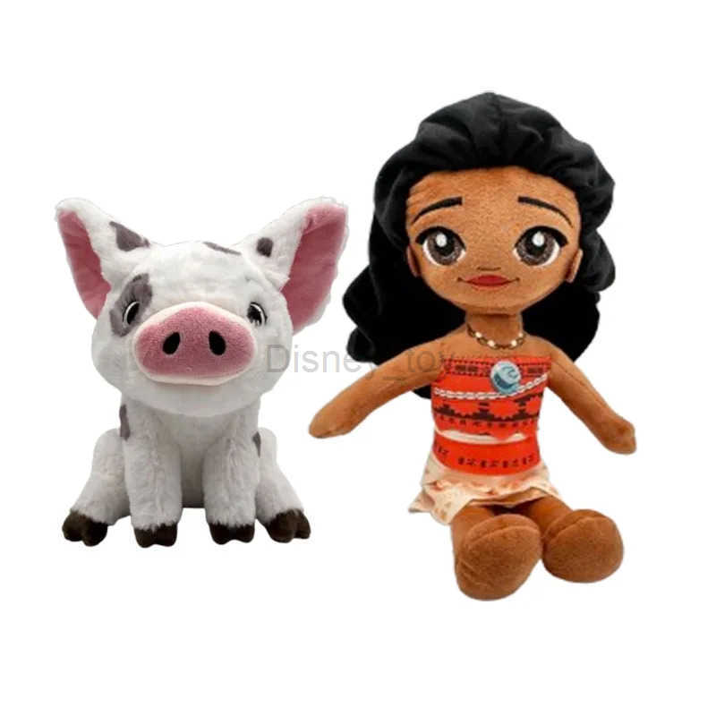 Disney 20-35cm Disney Movie TV Moana Pet Pig Pua Maui Heihei Stuffed Animal Cute Pepa Cartoon Plush Toy Childrens Birthday Gift Y250401