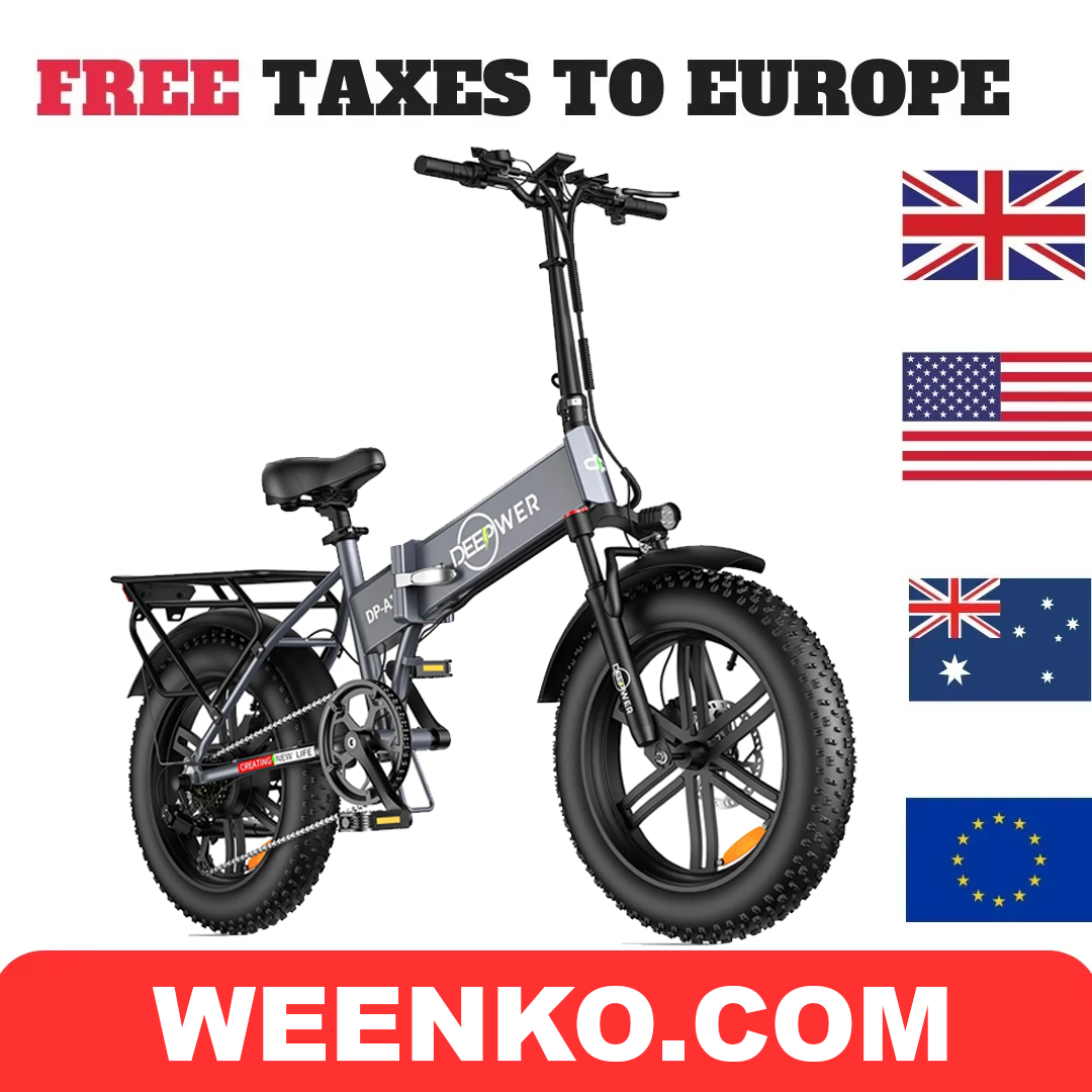 EU Delivery DEEPOWER 1000W Electric Bike 48V 20AH Folding Mountain Ebike Fat Tire Urban Commuting Electric Bicycle 36MPH
