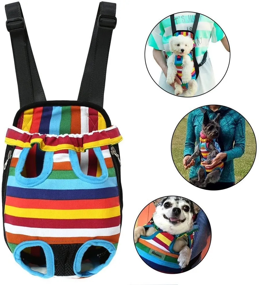 Portable Pet Carrier Backpack, Adjustable Pet Front Cat Dog Carrier Backpack Travel Bag for Small Medium Dogs Cats Puppies, Cat Backpack Carrier for H