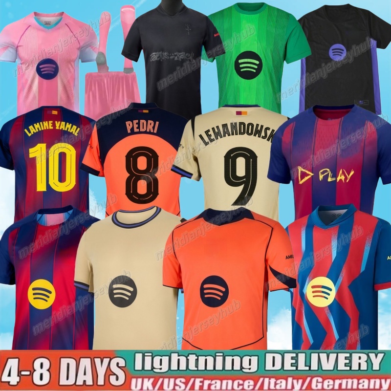 Barcelonasoccer jersey 25 26 LAMINE YAMAL Barcelonaes LEWANDOWSKI OLMO Cactus Jack Limited Edition GAVI camiseta de futbol PEDRI FERRAN barcelone RASHFORD 14