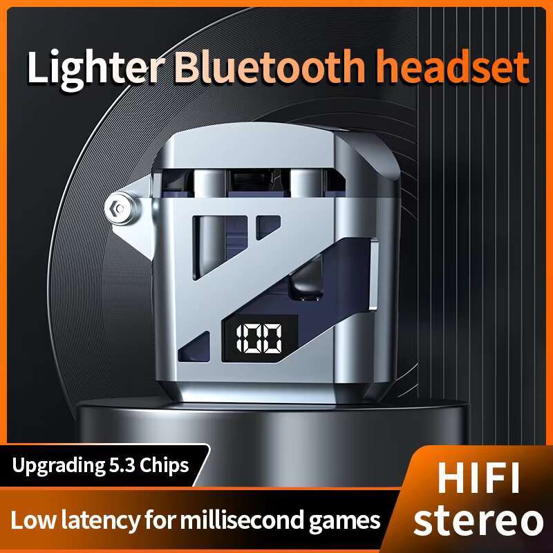 Cool Wind GT02 In-Ear Wireless Earbuds Half-Inch Version Long-Life Waterproof LED Battery for Gaming Mobile Phones Travel