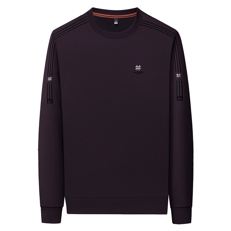 Middle-aged Men's Spring And Autumn New Heavyweight Crew Neck Long Sleeve T-shirt Loose Casual Base Shirt Designer T-shirt Dropshipping Dad'