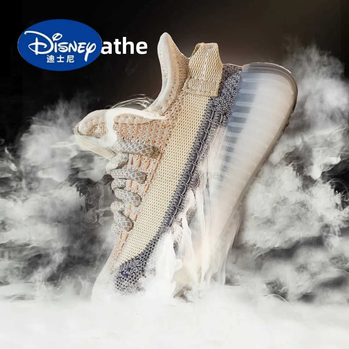Disney Kids YeezyStyle Sneakers 2025 Fall Breathable Knit Upper with UltraSoft Sole Unisex Design Casual Shoes H251101