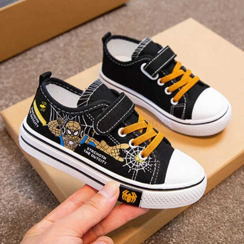 Disney Childrens Canvas Shoes Spiderman Boys Sneakers Antislip Student Shoes Kids Soft Bottom Outdoor Shoes Sport Shoes H251101