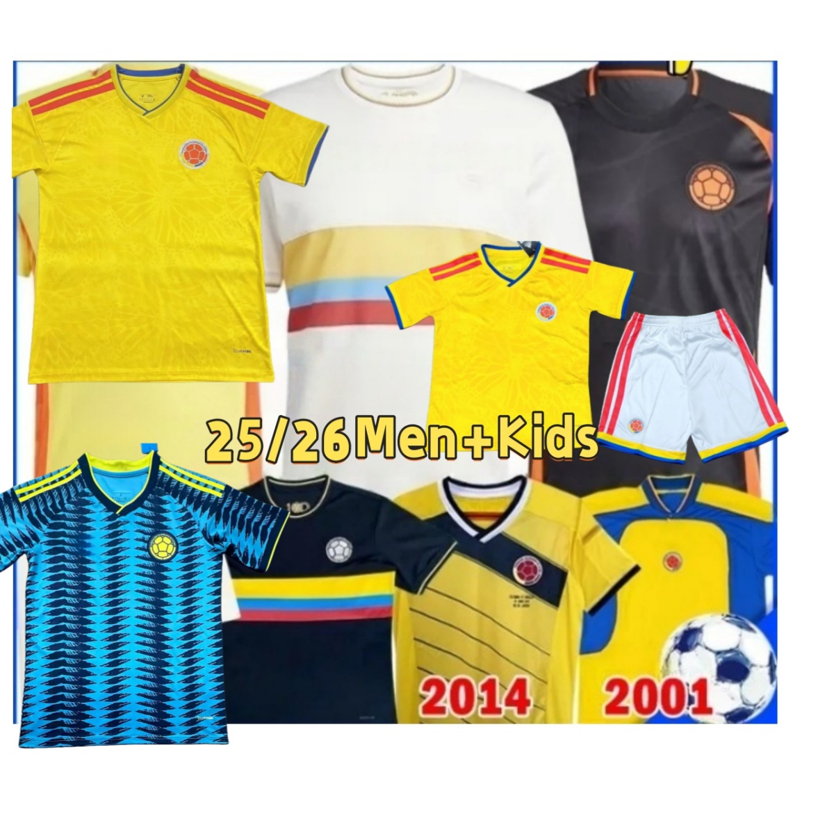 2025 26 colombia Centenary soccer jersey 100-years anniversary 24 25 james L.DIAZ J.LERMA Copa America Home away men kids kit Football uniform fans player version