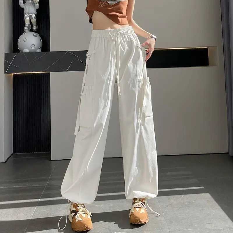 Womens Workwear Trousers LooseFit Sports Trousers Cool WideLeg Casual Long Trousers Soft Pockets Breathable J251031