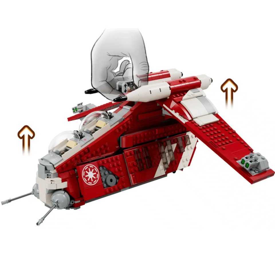 2025 New 1083Pcs Coruscant Guard Gunship Model Creative 75354 DIY Building Blocks for Children Boy Girl Adult Birthday Christmas M251101